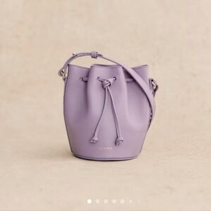 Sezane Farrow Micro Bucket Bag Smooth Lilac